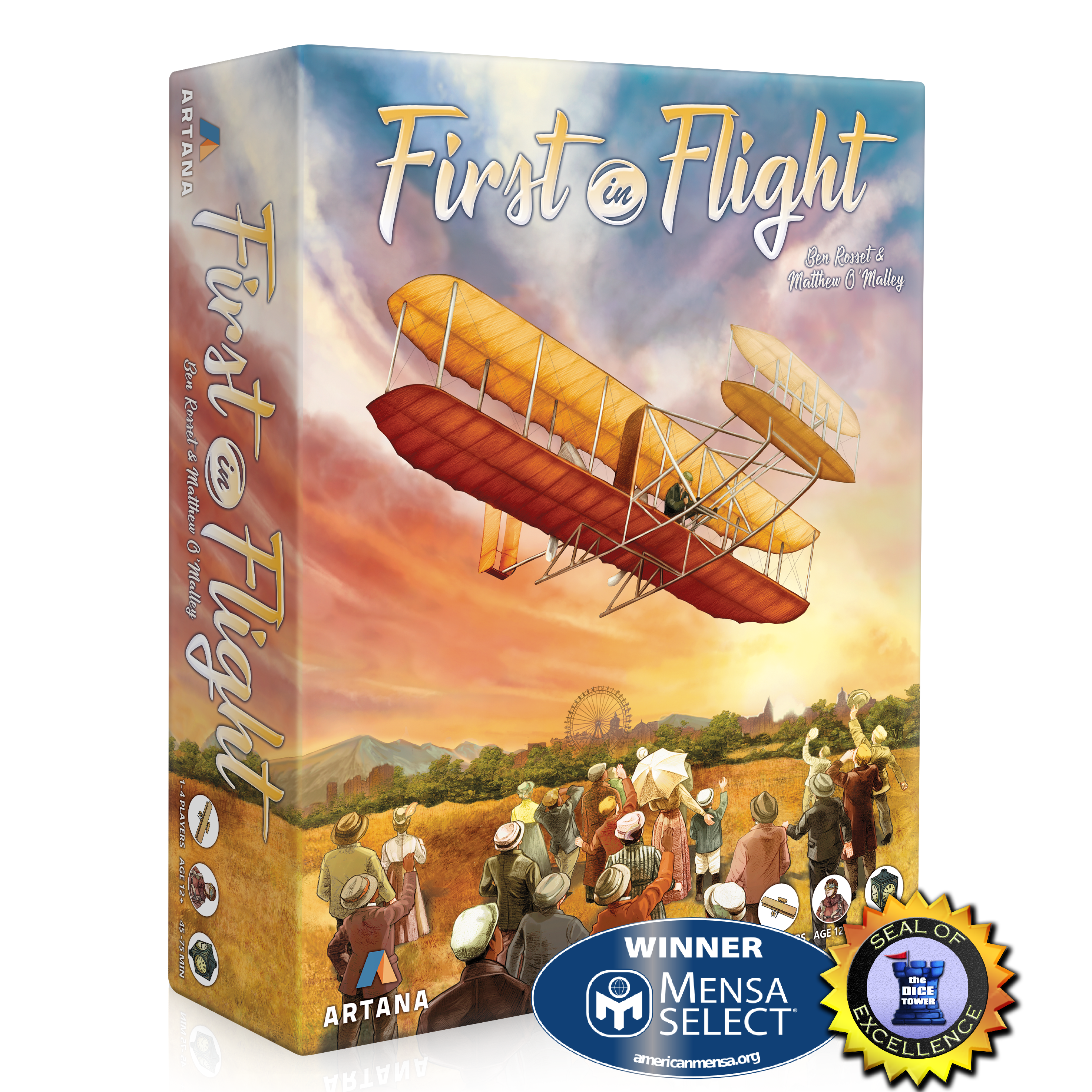 First in Flight: Mensa Award Winning Board Game About Historical Aviation - Strategy Board Game for Teens, Adults and Heavy Gamers - A Flight-Themed Adventure Card Game for Airplane Enthusiasts