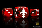 Fleur De Lis Dice - Red - Out of Play