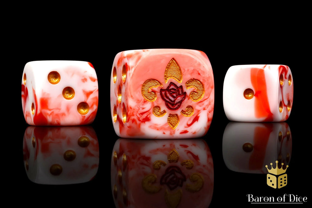 Fleur De Lis Dice - Bloody Rose - Out of Play