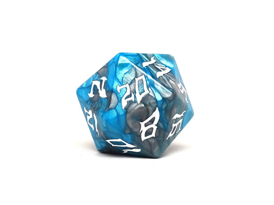 48mm Dice of the Giants - Frost Giant D20 Easy Roller Dice Company