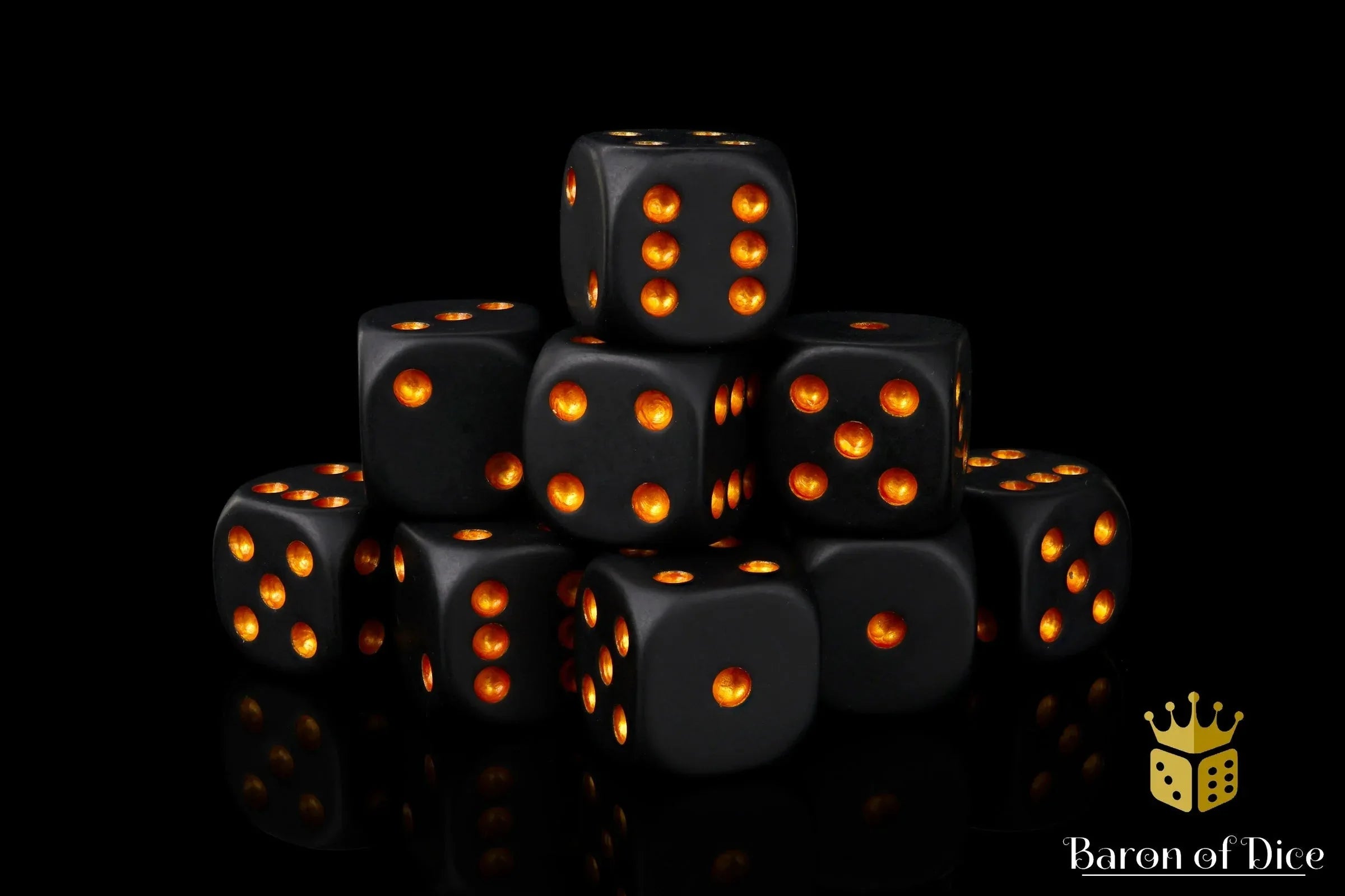 Matte Black Universal Dice - Out of Play