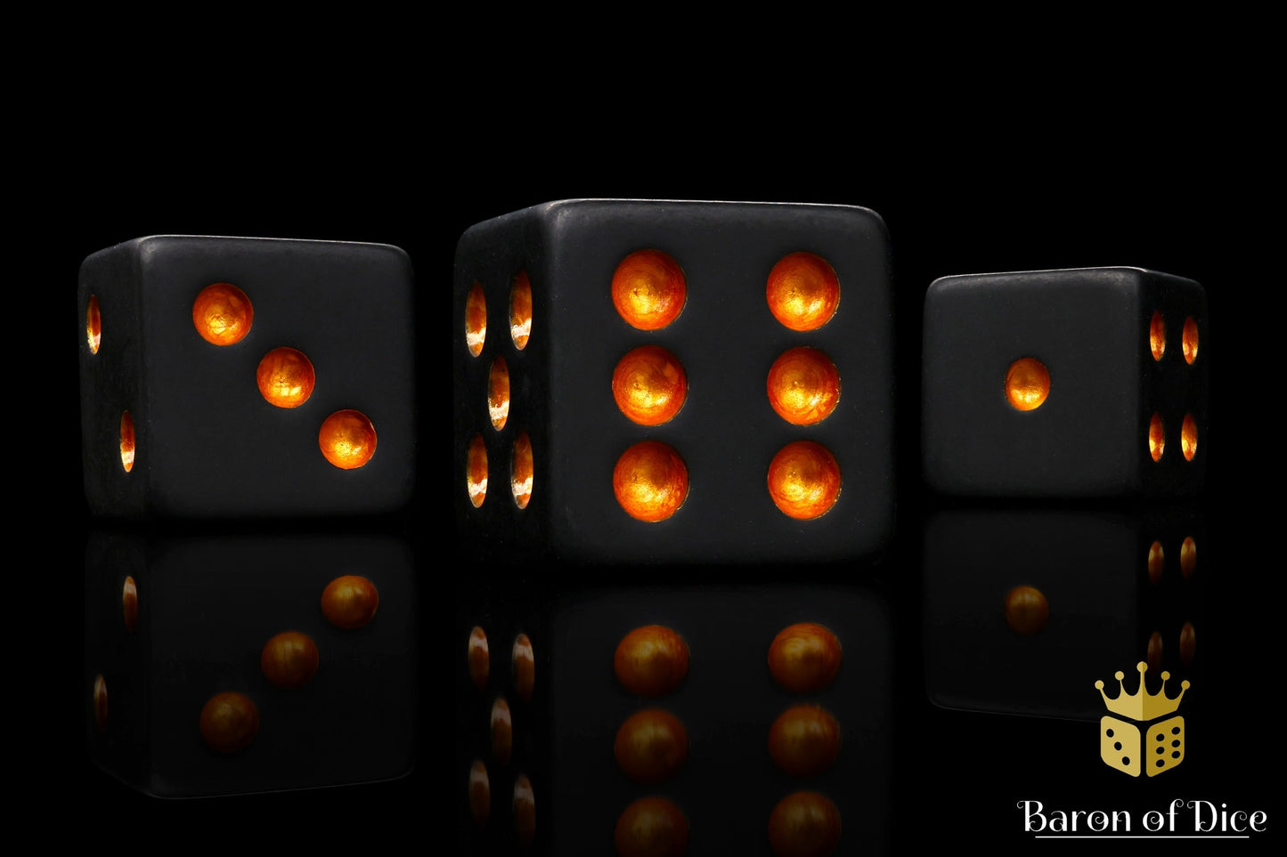 Matte Black Universal Dice - Out of Play