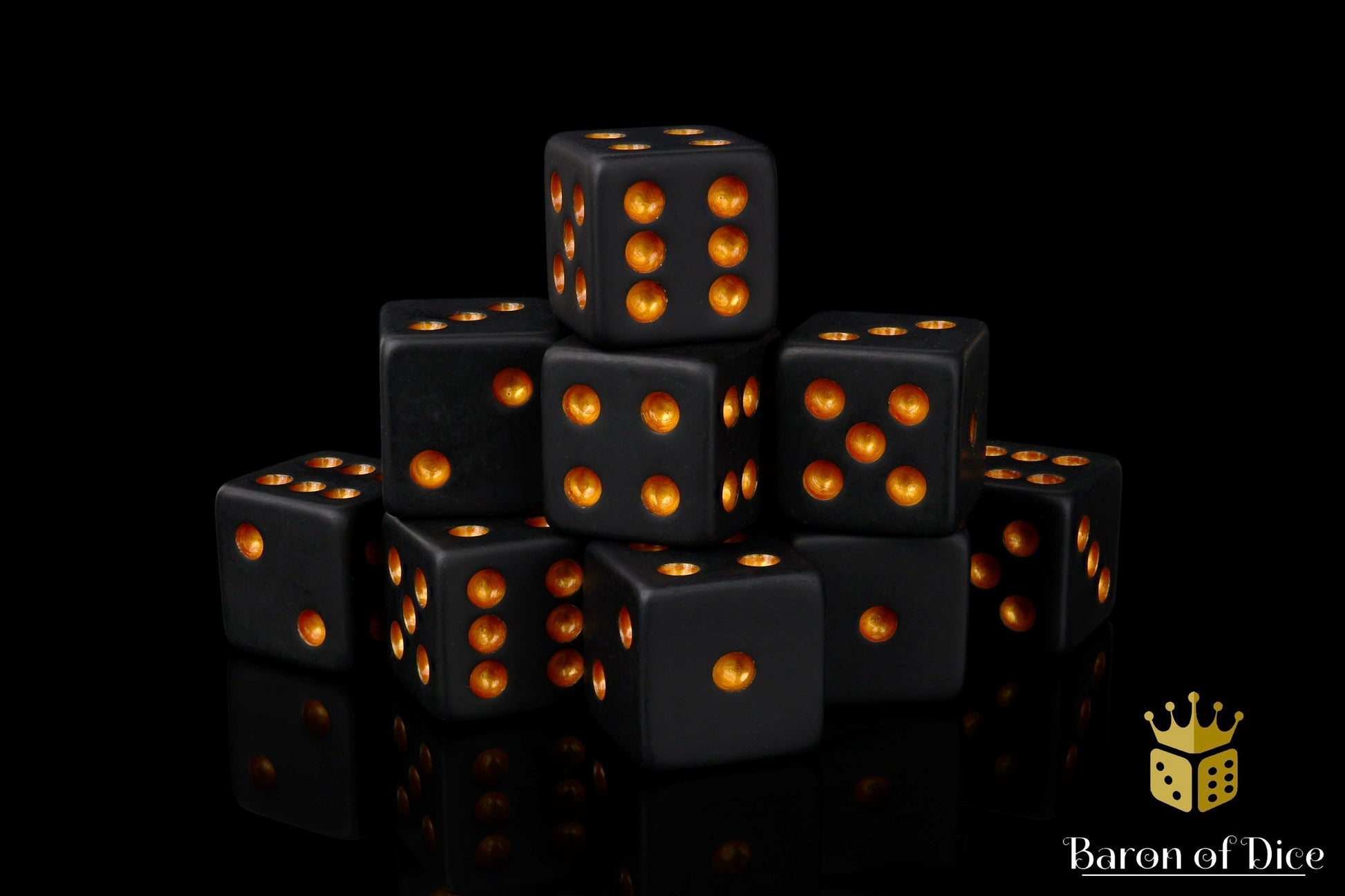 Matte Black Universal Dice - Out of Play