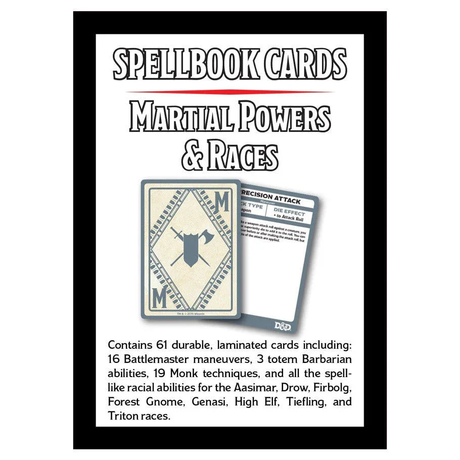 D&D Spellbook Cards: Martial Powers & Races - Out of Play