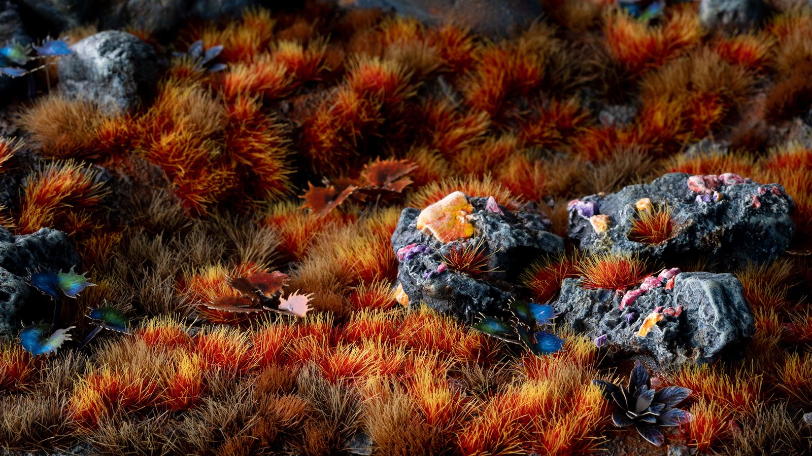 Gamers Grass - Alien Tuft - Fire Tuft - Out of Play