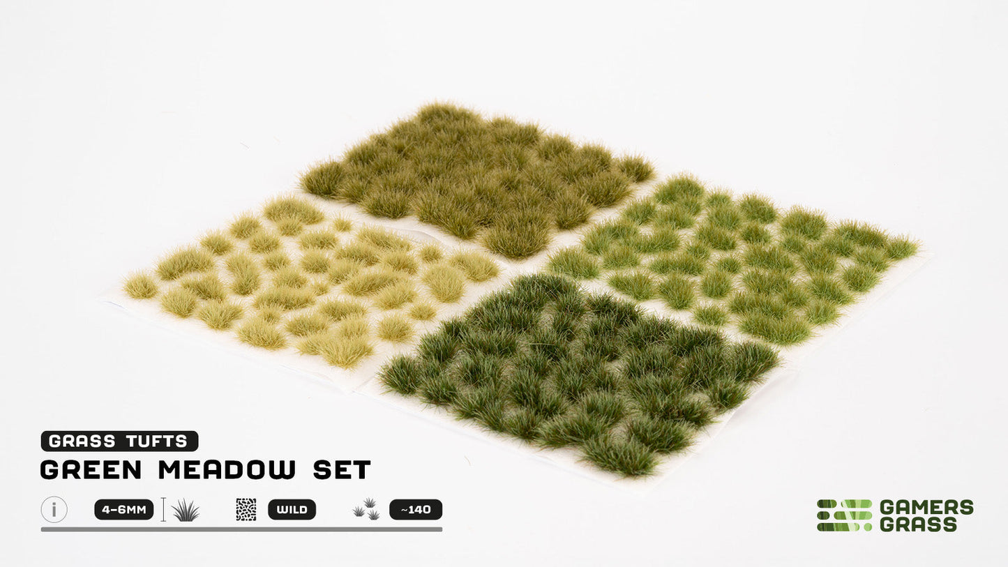 Gamers Grass - Grass Tuft Set - Green Meadow BaronOfDice