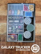 Bits Bins Galaxy Trucker - 3 Pods, 4 Minis, 1 Original, 1 Card Box, 2 Tiles, 1 Tarot - Out of Play