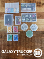 Bits Bins Galaxy Trucker - 3 Pods, 4 Minis, 1 Original, 1 Card Box, 2 Tiles, 1 Tarot - Out of Play