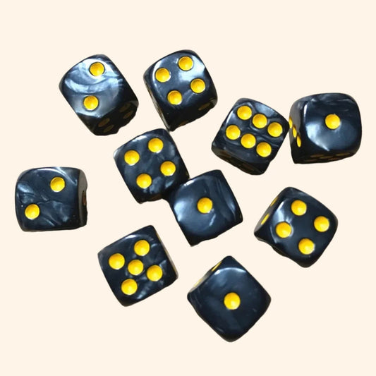 Garden Bloom Dice 7pc Set - Black Orchid - Out of Play Board Game Accessories