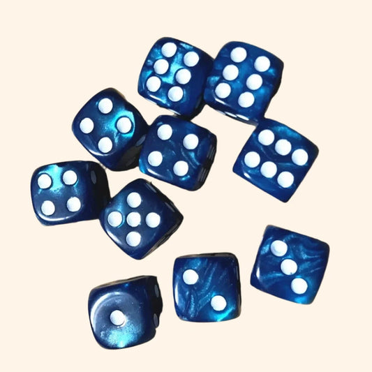 Garden Bloom Dice 7pc Set - Bluebell - Out of Play Board Game Accessories