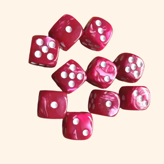 Garden Bloom Dice 7pc Set - Peony - Out of Play Board Game Accessories