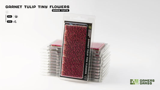 Gamers Grass - Tiny Flower Tuft Set - Garnet Tulip - Out of Play