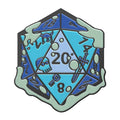Gelatinous D20 Dice Die - Hard Enamel Adventure Dice Pin Metal by Norse Foundry - Out of Play