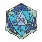 Gelatinous D20 Dice Die - Hard Enamel Adventure Dice Pin Metal by Norse Foundry - Out of Play