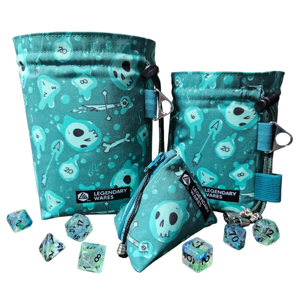 Green Gelationous Cube Dice Bags - Out of Play