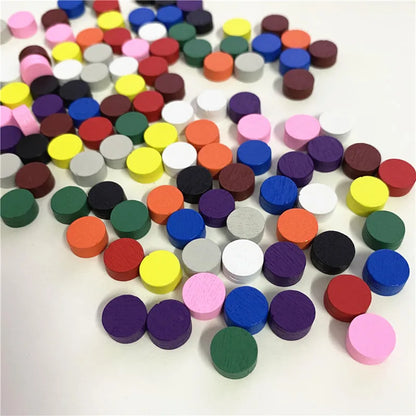 100Pcs With Bag Wooden Game Pieces