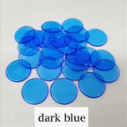 100pcs Transparent and Solid Chips For Board Game Tokens