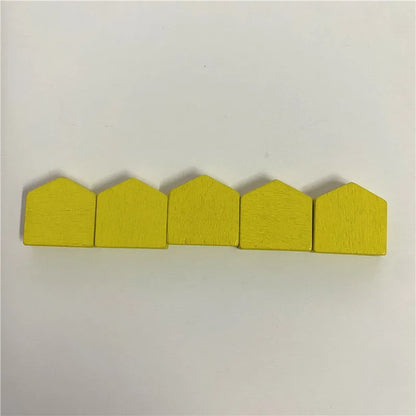 100Pcs Colorful Wooden House Pawn For Board games