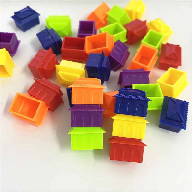 40PCS Plastic Houses for Board Games
