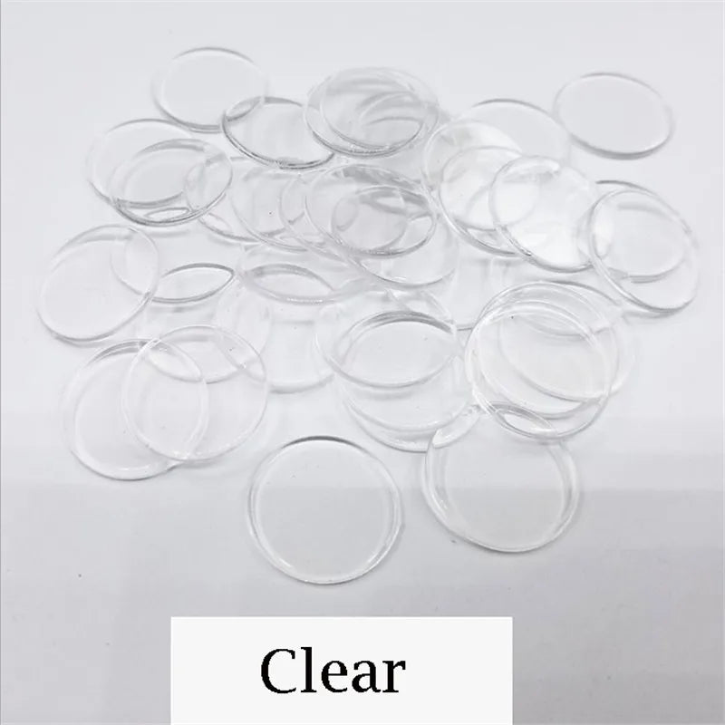 100pcs Transparent and Solid Chips For Board Game Tokens