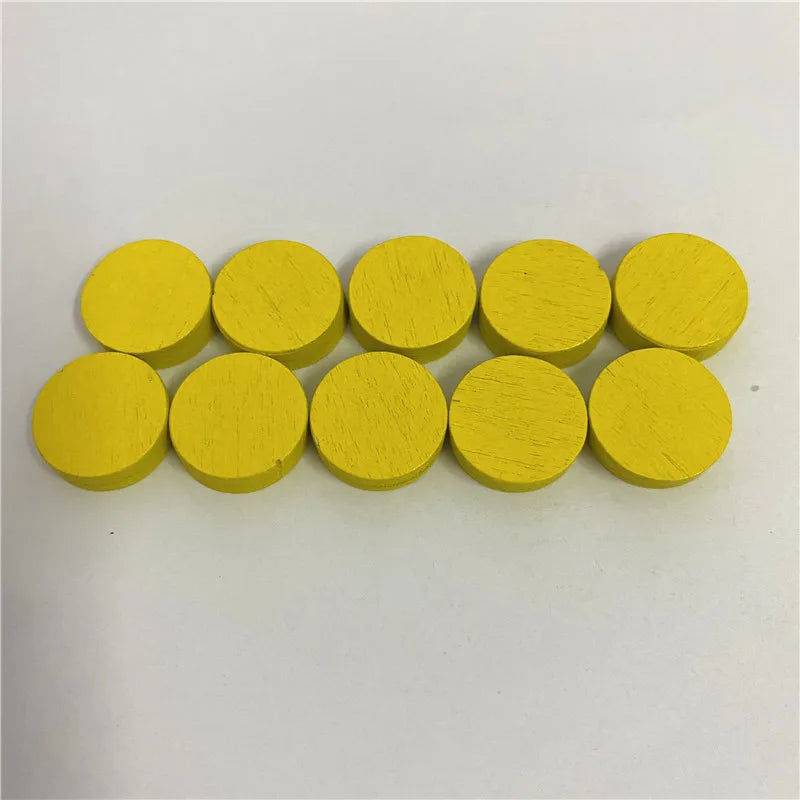 100pcs Wooden Disk Game Tokens For Board Games