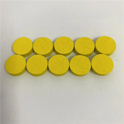 100pcs Wooden Disk Game Tokens For Board Games