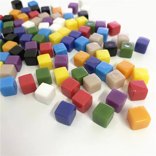 100Pcs Solid and Clear Acrylic Cubes For Board Games