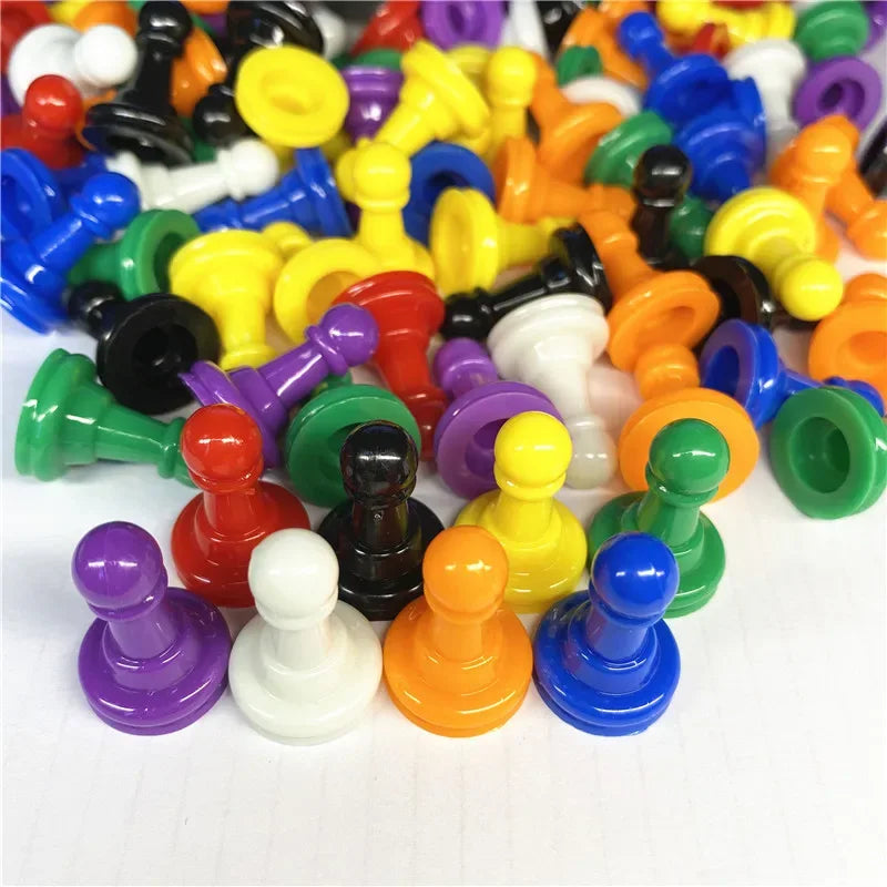 96Pc 8 Color Plastic Pieces for Board Games - Out of Play