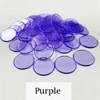 100pcs Transparent and Solid Chips For Board Game Tokens