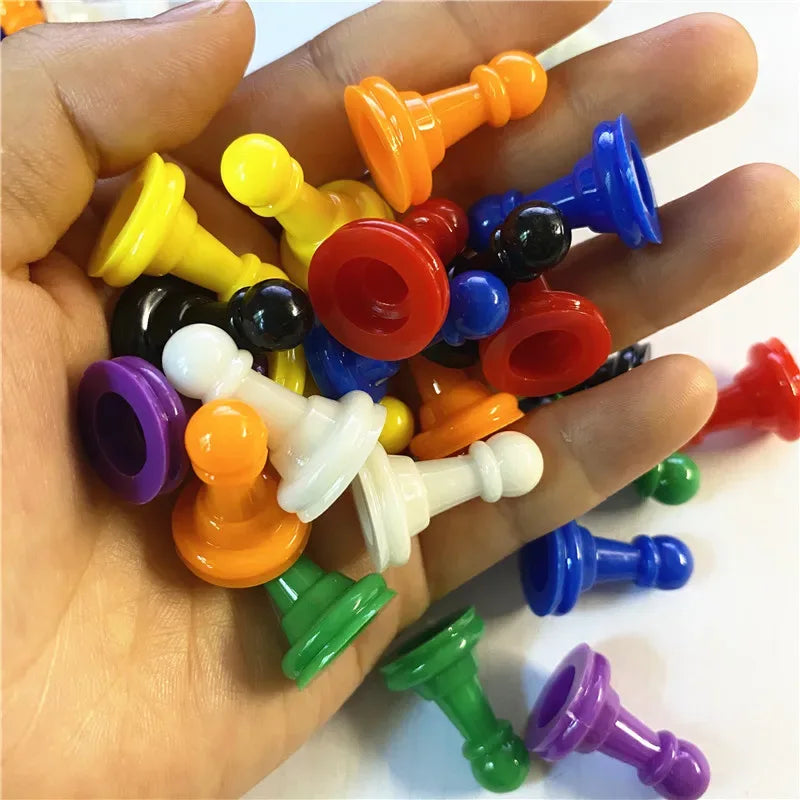 96Pc 8 Color Plastic Pieces for Board Games - Out of Play