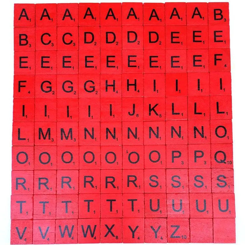 100pcs Wooden Letters For Board Games