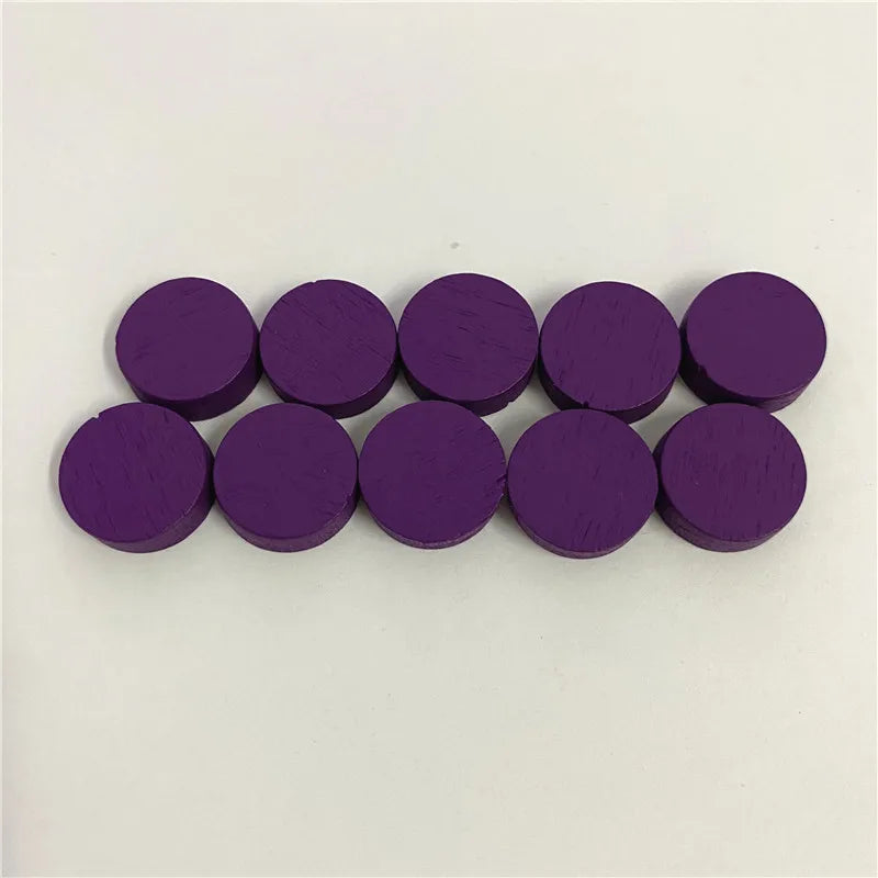 100pcs Wooden Disk Game Tokens For Board Games