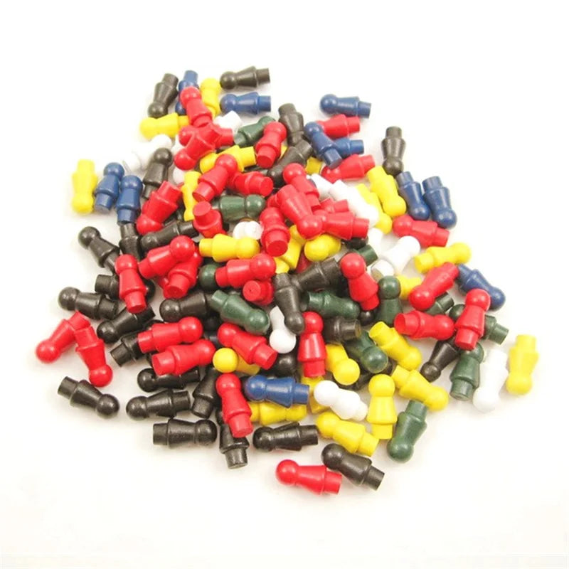 60Pcs Wood Peg Pawns For Board Games
