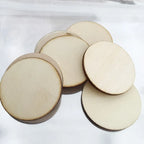 50Pc Disk Round Wood Cutout for Board Game Pieces