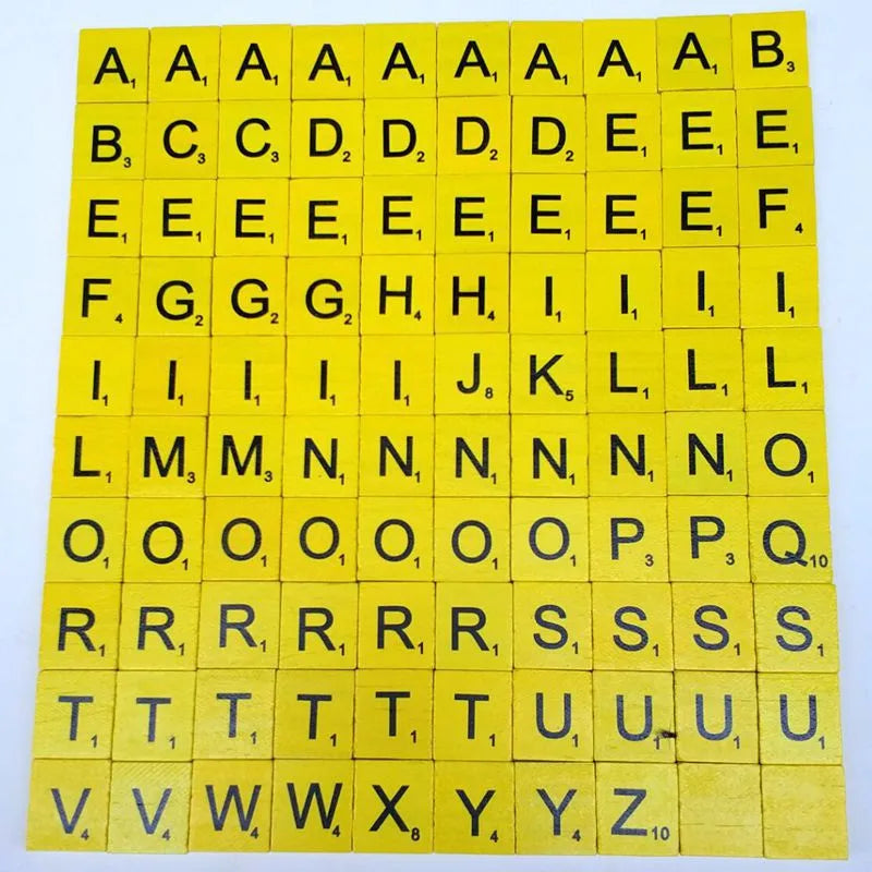 100pcs Wooden Letters For Board Games