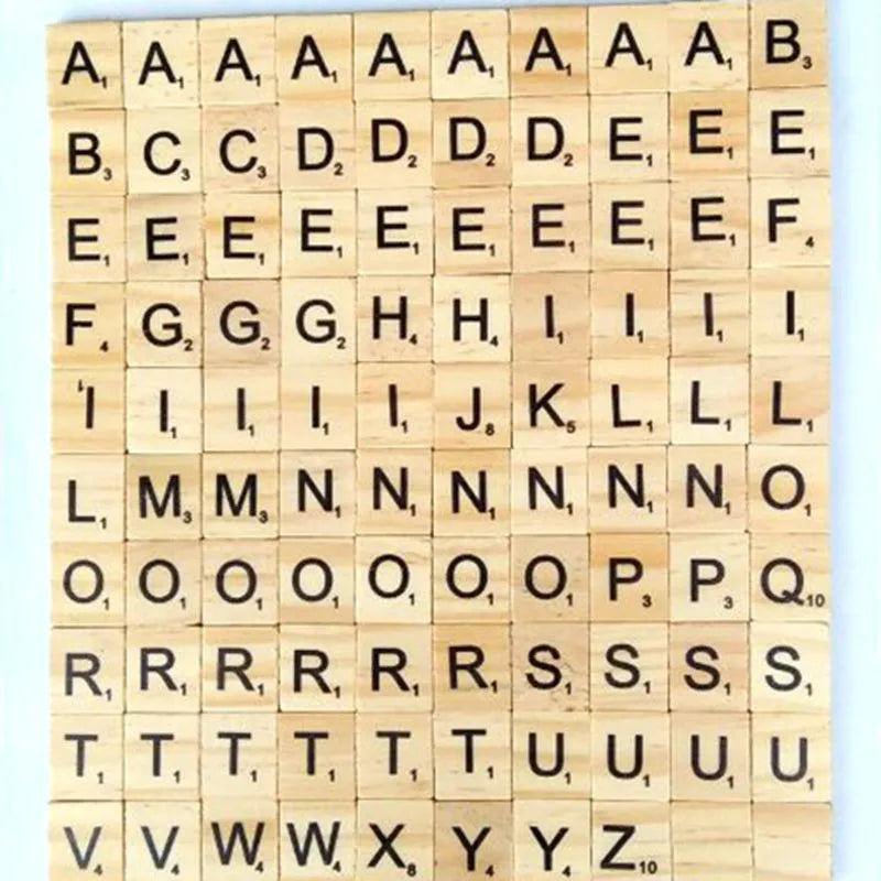 100pcs Wooden Letters For Board Games
