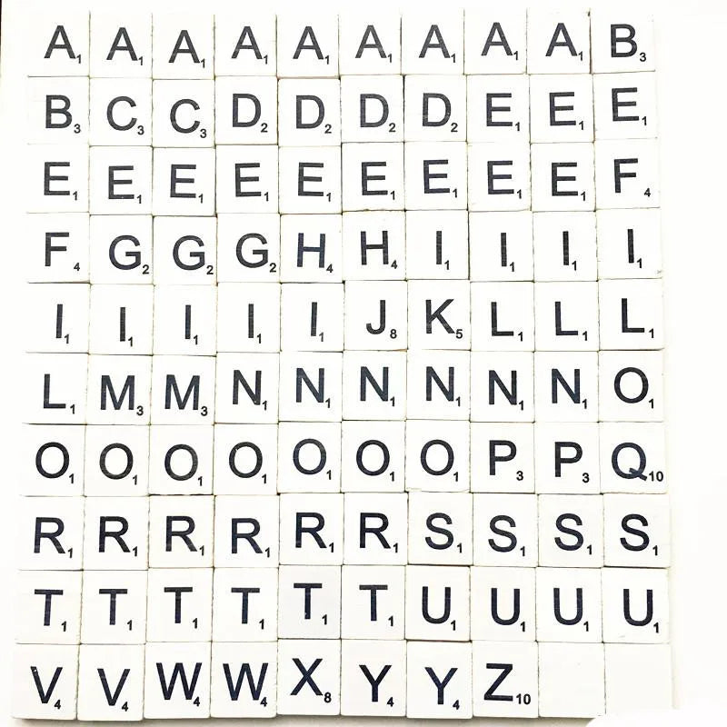 100pcs Wooden Letters For Board Games