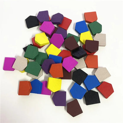 100Pcs Colorful Wooden House Pawn For Board games