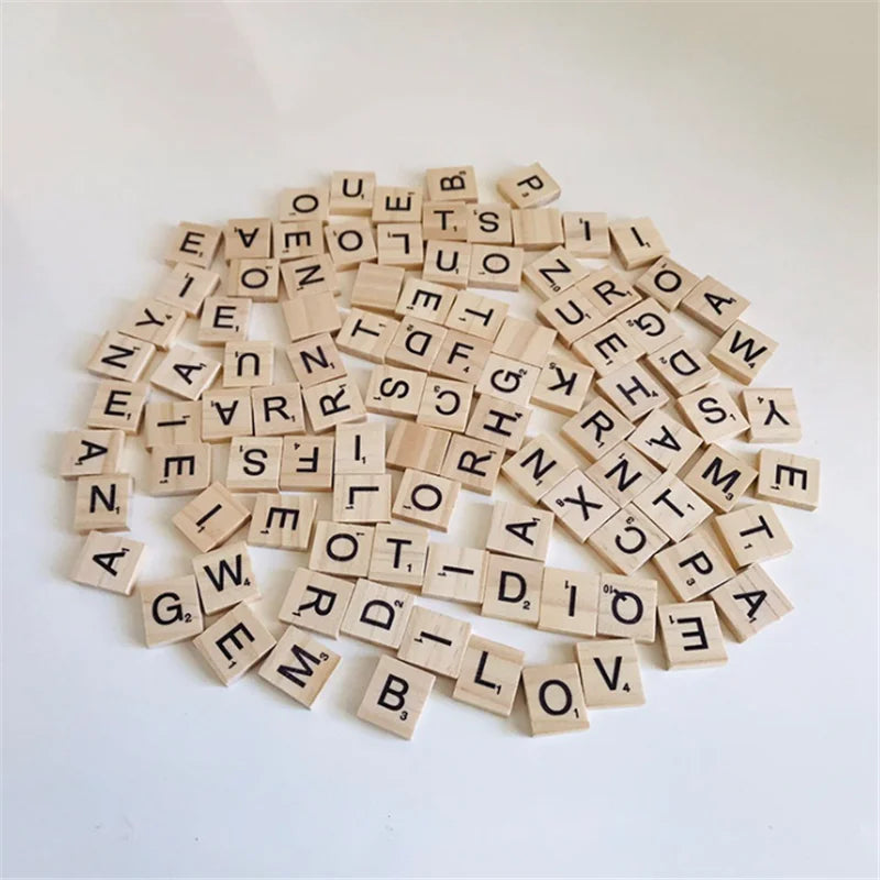 100pcs Wooden Letters For Board Games
