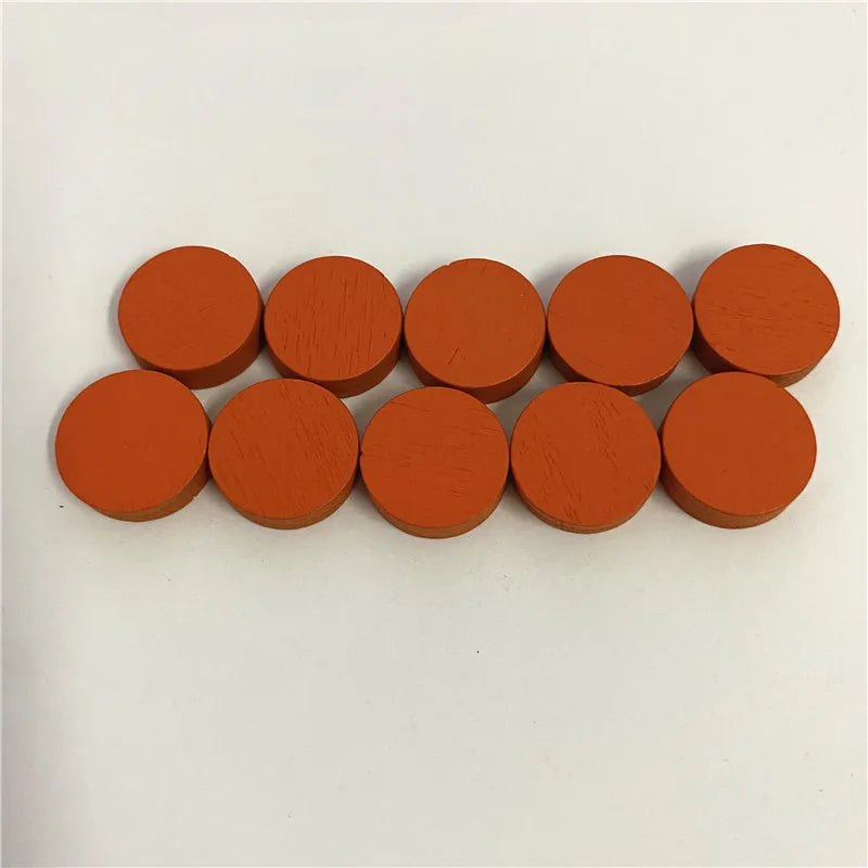 100pcs Wooden Disk Game Tokens For Board Games