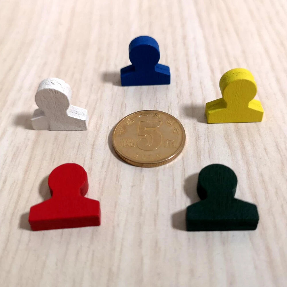 50 Pc Wooden Shaped Game Pieces For Board Games