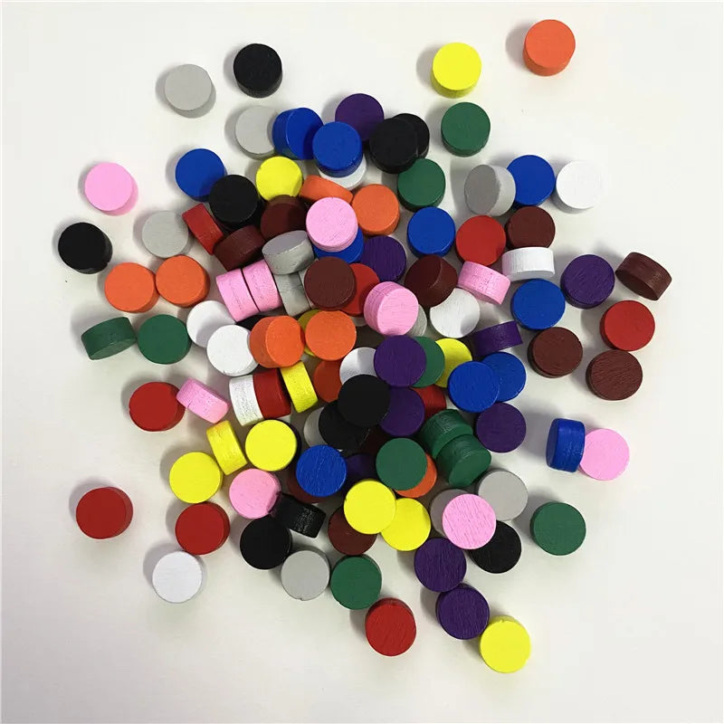 100Pcs With Bag Wooden Game Pieces