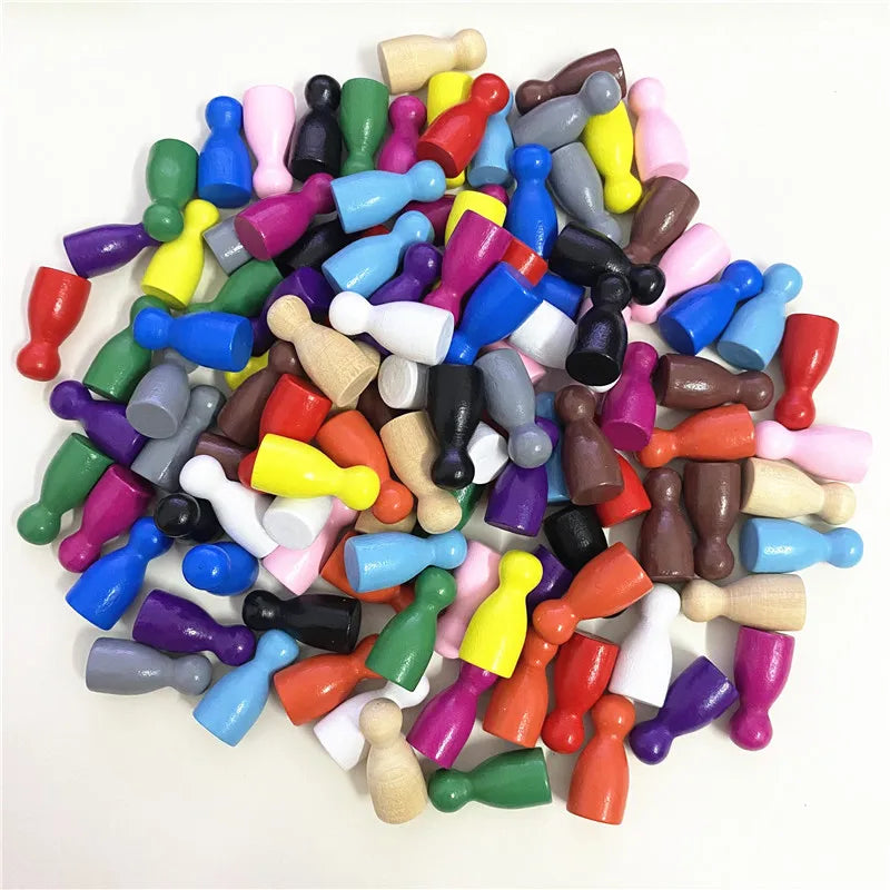 30Pcs Wood Pawns For Games