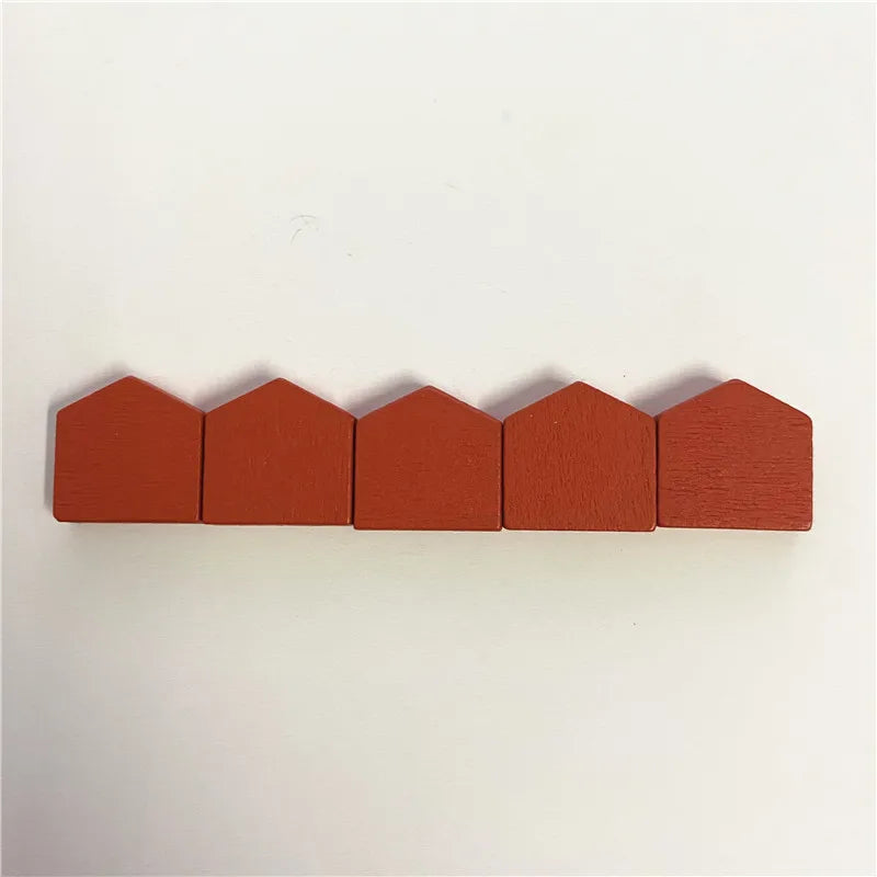 100Pcs Colorful Wooden House Pawn For Board games
