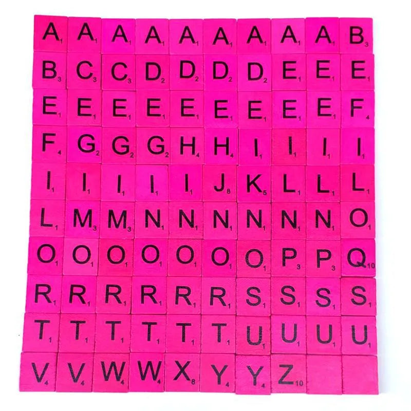 100pcs Wooden Letters For Board Games