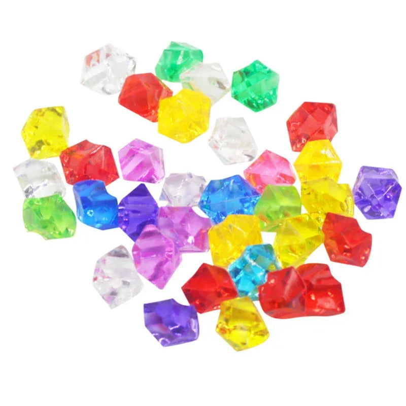 50PCS Acrylic Transparent Irregular Stone Game Pieces - Out of Play
