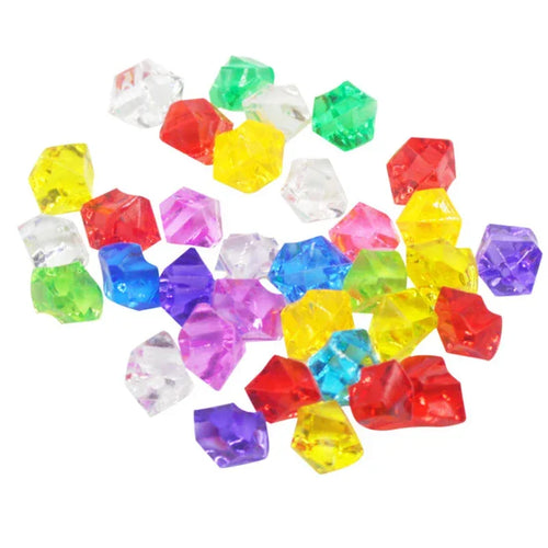 50PCS Acrylic Transparent Irregular Stone Game Pieces - Out of Play
