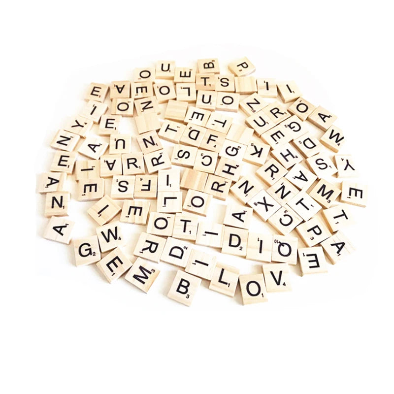 100pcs Wooden Letters For Board Games