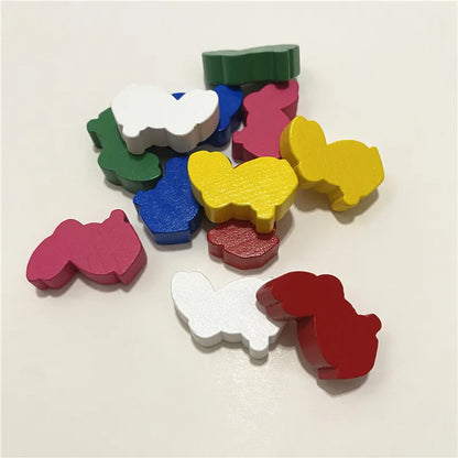 12Pcs Wood Rabbit Pieces For Board Games