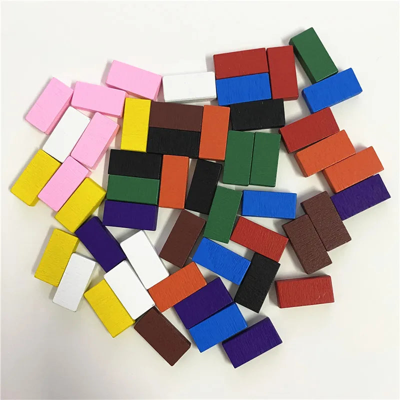 50Pcs Colorful Brick Cube Game pieces For Board Gamess